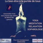 Atelier de yoga et sophrologie gratuit avec ACAS