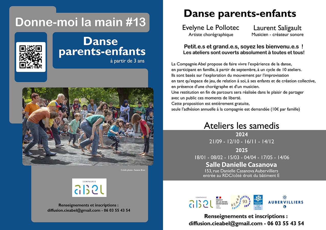 Atelier de danse parents-enfants avec la compagnie Abel - gratuit