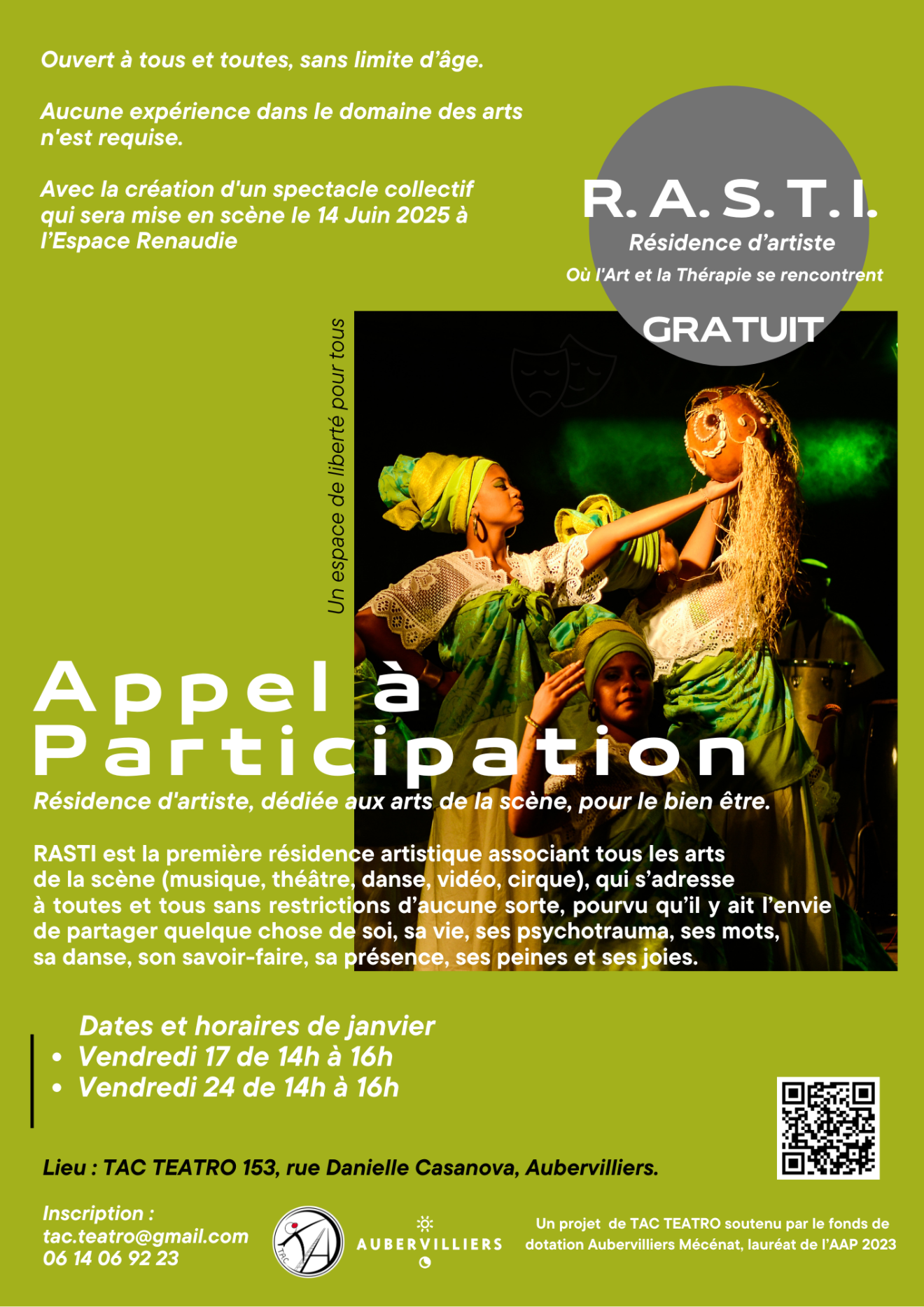 Appel à participation – résidence d’artiste R.A.S.T.I avec Tac Teatro