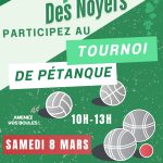 Tournoi de pétanque au jardin des Noyers