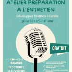 Atelier préparation à l’entretien d’embauche pour les 15-18 ans avec la compagnie Etincelles