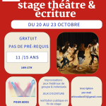 Stage Théâtre et Ecriture pour les 11-15 ans avec la compagnie Etincelles