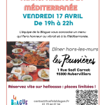 Repas méditerranéen aux Poussières avec la Blague Agenda associatif