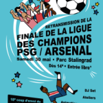 Retransmission de la Finale de la Ligue des Champions, buvettes associatives et animations au Square Stalingrad