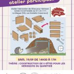 Atelier de fabrication de gîtes pour hérisson à la Blague