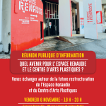 Réunion publique « Quel avenir pour l’Espace Renaudie et le Centre d’arts plastiques ? »